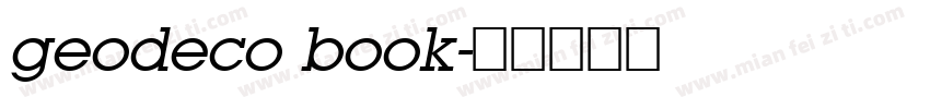 geodeco book字体转换
